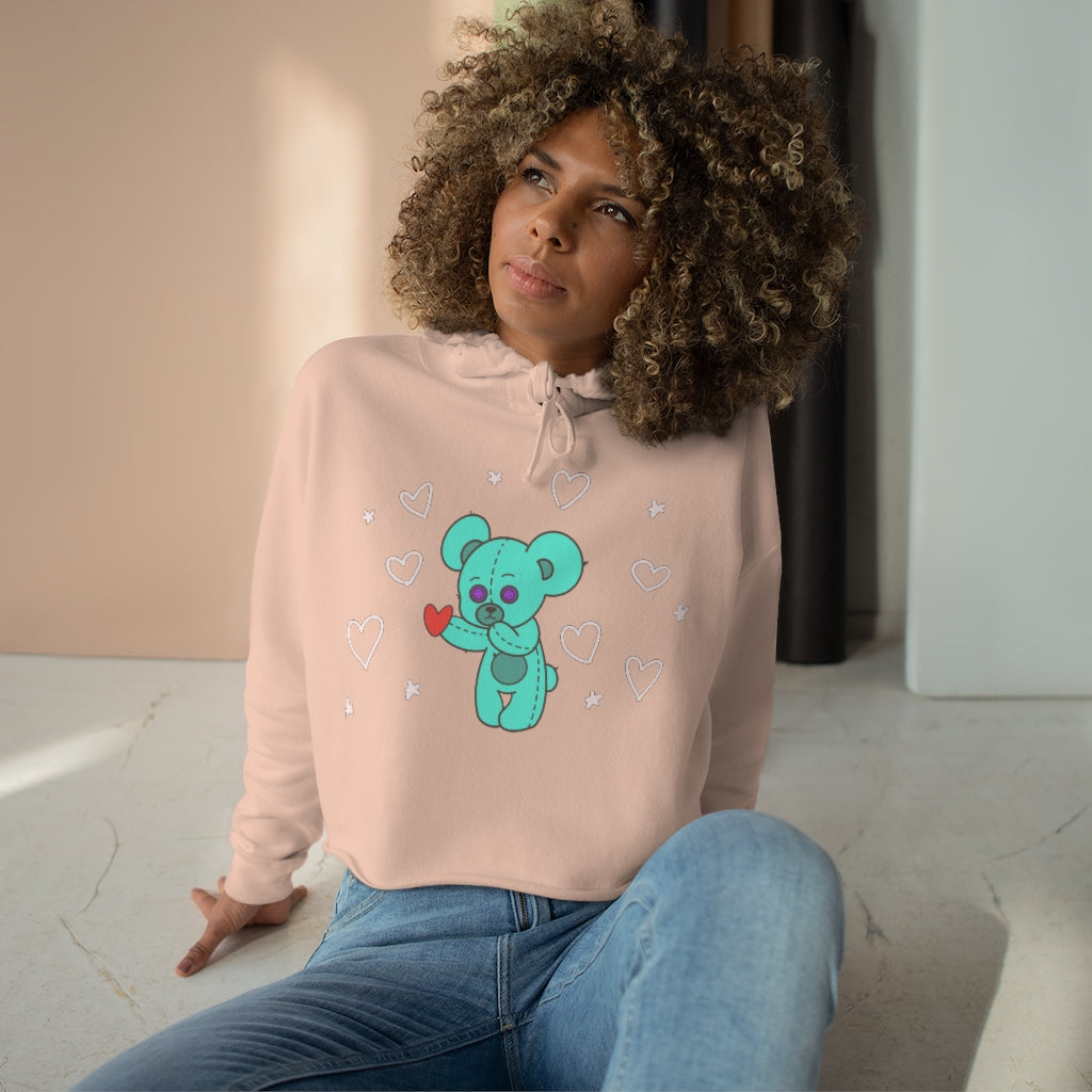 TeddyBear Luv Crop-Hoodie