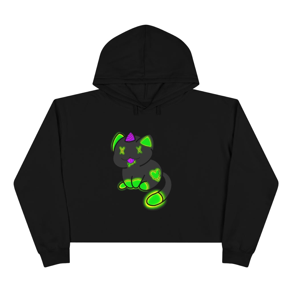 Zombie Cat Crop-Hoodie