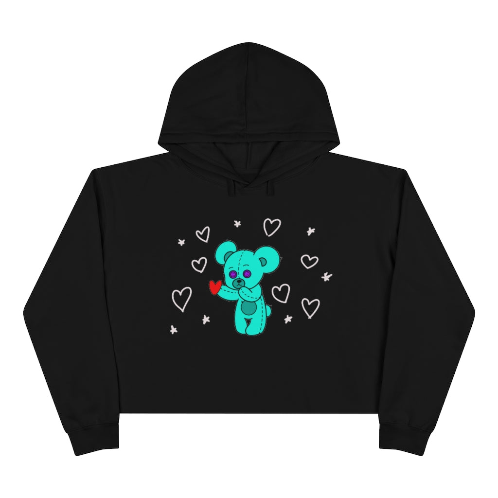 TeddyBear Luv Crop-Hoodie