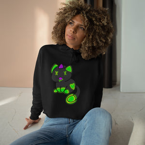 Zombie Cat Crop-Hoodie