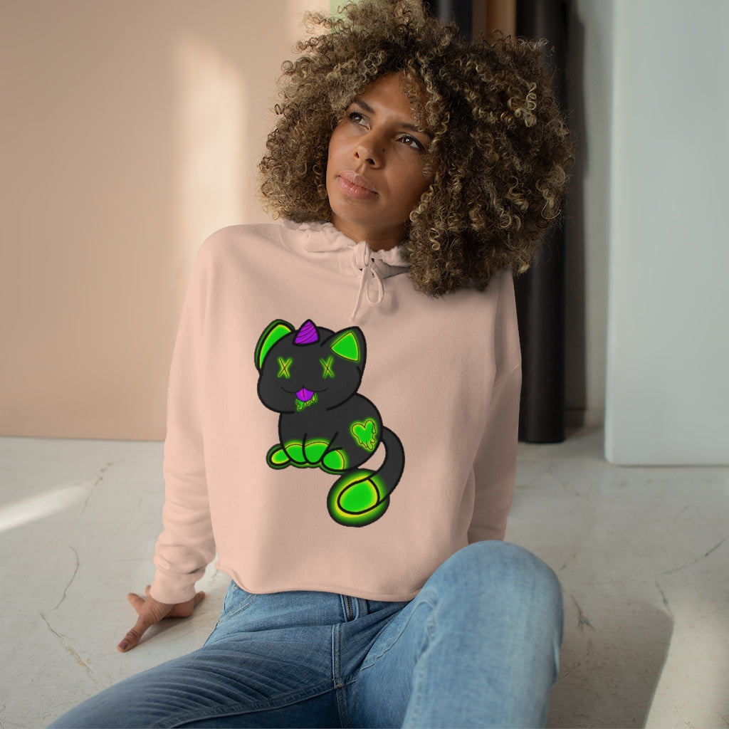 Zombie Cat Crop-Hoodie