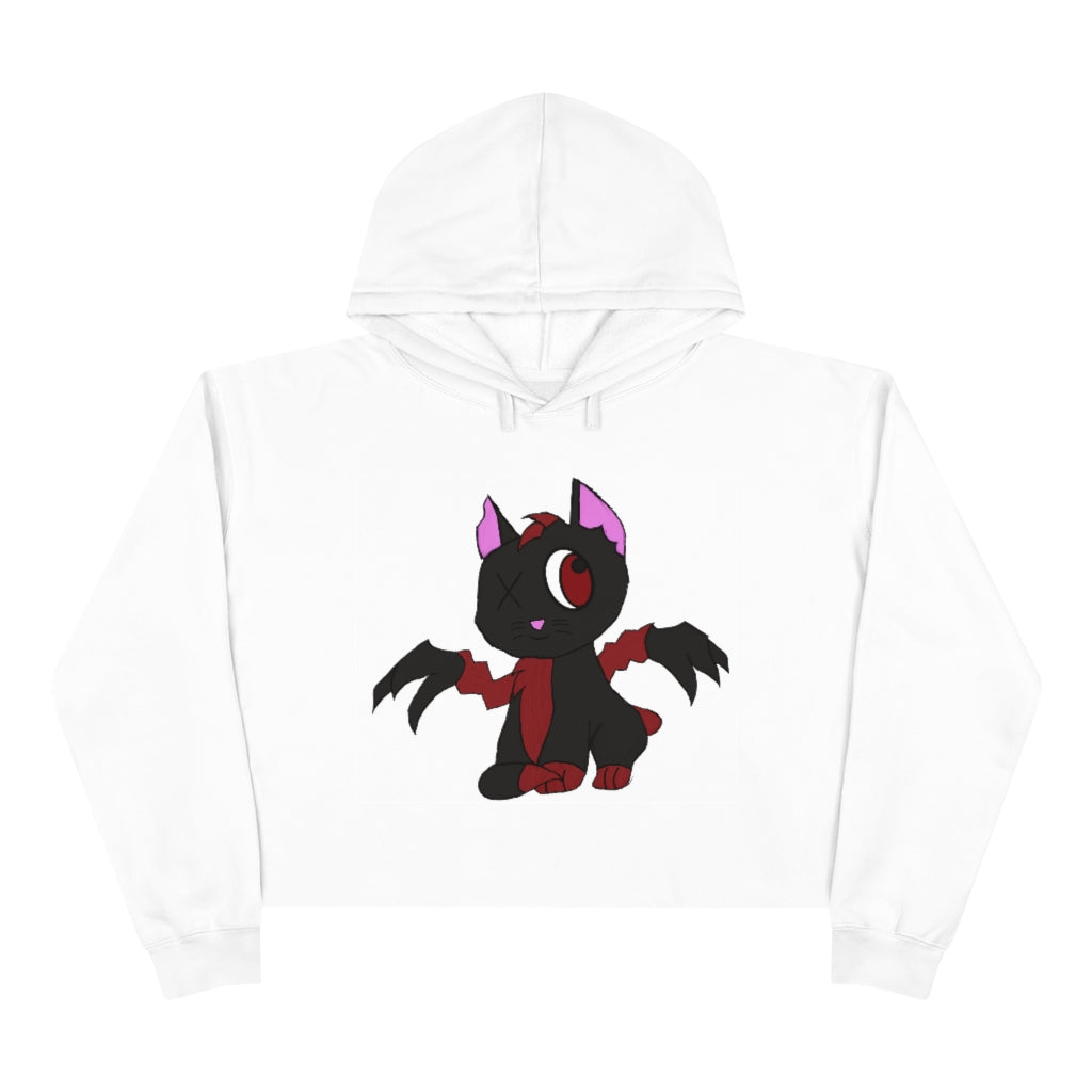 Evil Kitty Crop-Hoodie