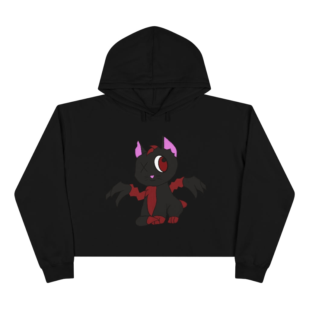 Evil Kitty Crop-Hoodie