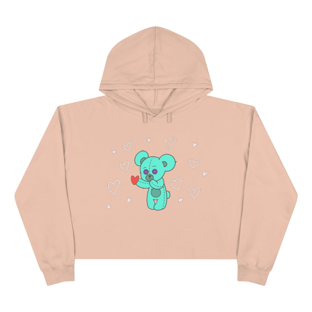 TeddyBear Luv Crop-Hoodie