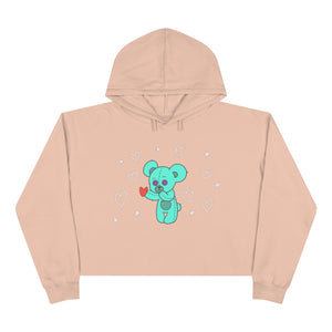 TeddyBear Luv Crop-Hoodie